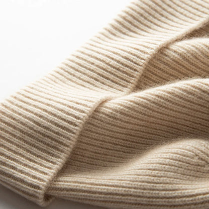 Winter New Hat for Men Knitted Korea Beanie Thick Hats Autumn Outdoor Warm Streetwear Cap Man 100% Cashmere Solid Color Soft Hat