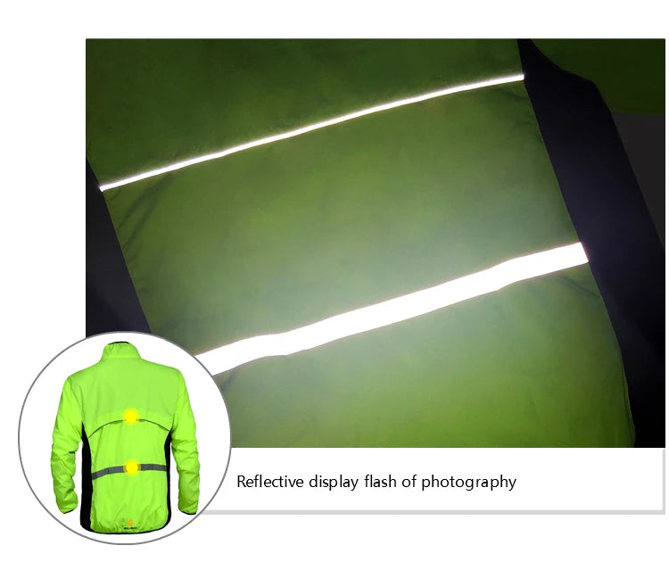 WOLFBIKE Windproof Cycling Jacket Jersey Vest Wind Coat Windbreaker Jacket Outdoor Sportswear Reflective Water Repellent