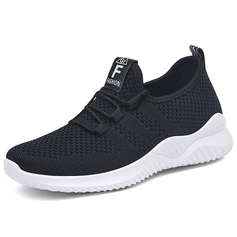 Women's shoes 2025 mesh breathable comfortable sports shoes soft sole lightweight fashion casual shoes