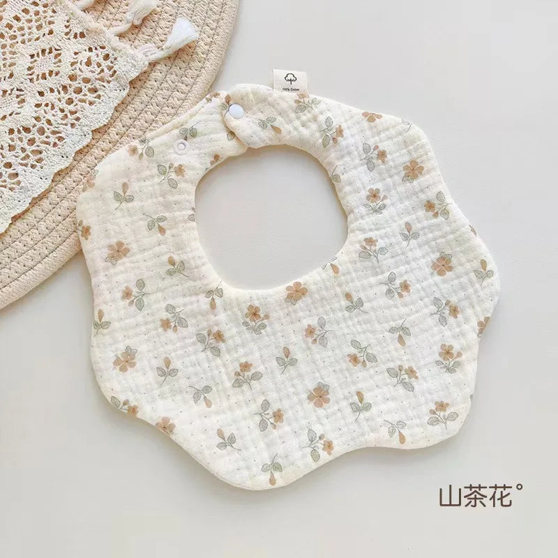 Newborn Baby Bibs for Boy Girl Cute Animal Burp Cloths Cotton Muslin Soft Infants Breathable Feeding Bibs Feeding Accessories