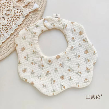 Newborn Baby Bibs for Boy Girl Cute Animal Burp Cloths Cotton Muslin Soft Infants Breathable Feeding Bibs Feeding Accessories