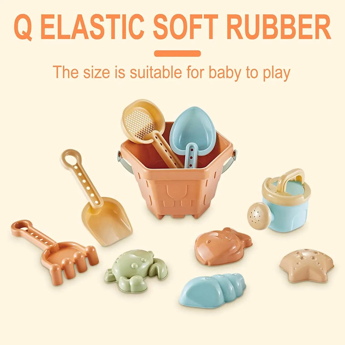 Baby Beach Toys Children Outdoor Games Sand Play Set Infants Digging Sand Plastic Shovels Buckets Water Play Beach Toys for Kids