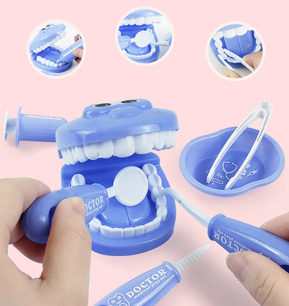 Children Dentist Pretend Play Toys Simulation Dentist Tools Hygienic Habits Cultivation Role Play Game Educational Toys For Kids