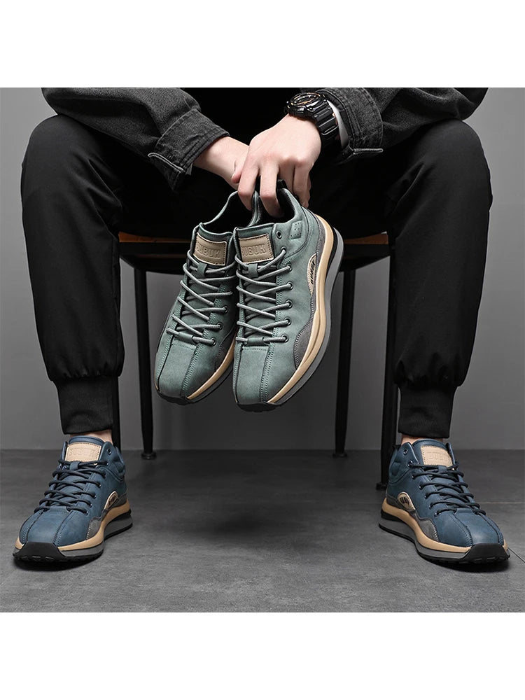 Men's Casual Sports Shoes Are Fashionable, Retro, Classic, and Handcrafted, Breathable and Warm for All Seasons, Suitable for Daily Wear, Outdoor Sports, Mountaineering, Hiking, Durable and Wear-Resistant, Not Easily Dirty, M