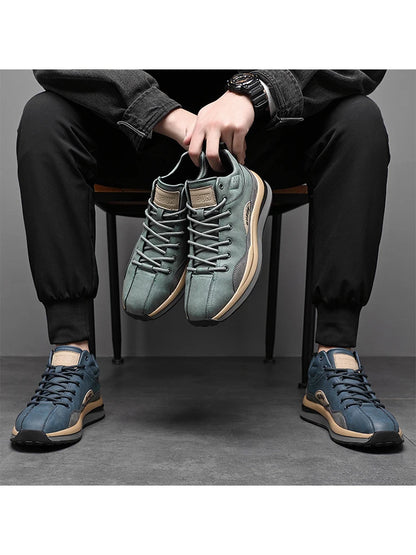 Men's Casual Sports Shoes Are Fashionable, Retro, Classic, and Handcrafted, Breathable and Warm for All Seasons, Suitable for Daily Wear, Outdoor Sports, Mountaineering, Hiking, Durable and Wear-Resistant, Not Easily Dirty, M