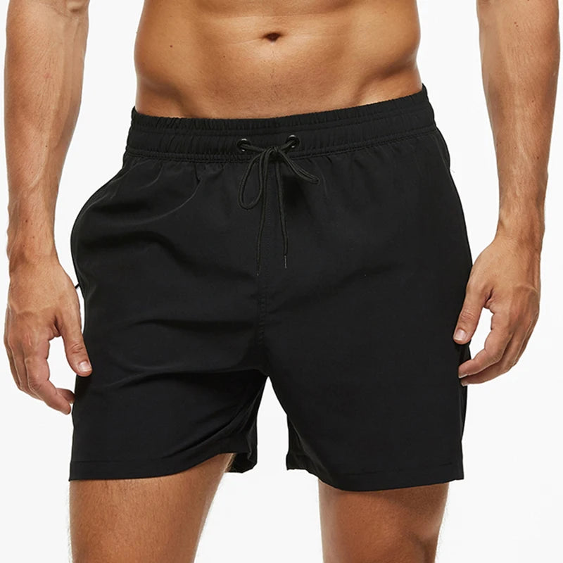 Escatch 2025 Mens Shorts Classic Quickly Dry Solid Sportswear Swim Trunks Beach Mesh Liner Surfing Traje De Baño Hombre Short