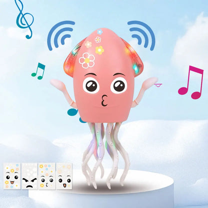 Interactive Moving Toys with Music & Light Electronic Light Up Music Toys Education Toddler Octopus Toy Children Development Toy