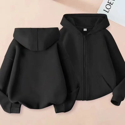 Children's Sportswear for 3 to 12 Years Old: Casual Sports Jackets,grey,red,red,black and White Zippered Hats,sports Sweatshirts