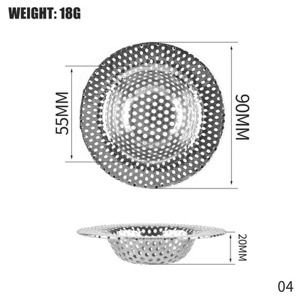 Hair Catcher Stopper Stainless Steel Bathtub Shower Drain Hole Filter Trap Metal Wire Sink Strainer Kitchen Bathroom Accessories