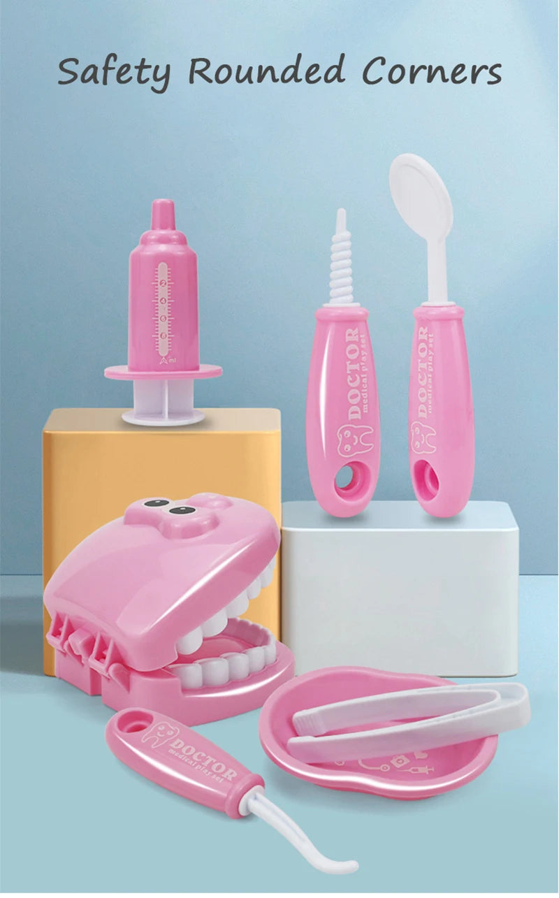 Children Dentist Pretend Play Toys Simulation Dentist Tools Hygienic Habits Cultivation Role Play Game Educational Toys For Kids