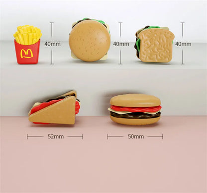9Pcs/set Children Pretend Simulation Food Toys Play House Hamburger Fries Model Cooking Role Play Fast Food Kids Educational Toy