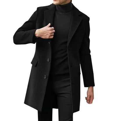 Men's Long Sleeve Plus Size Winter Coat Lapel Collar Padded Leather Jacket Vintage Thicken Coat Sheepskin Jacket Mens Topcoat