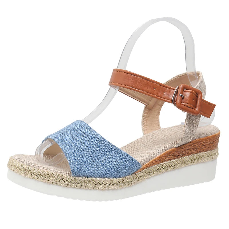 Summer Shoes Sandals Women Soft Sandals Ladies Slip On Sandals For Women Wedge Ladies Shoes Plus Size Footwear Slipper Female
