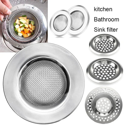 Hair Catcher Stopper Stainless Steel Bathtub Shower Drain Hole Filter Trap Metal Wire Sink Strainer Kitchen Bathroom Accessories