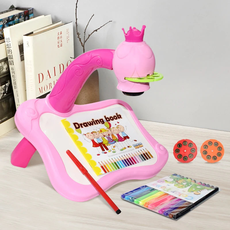 Children's Projector Art Painting Toy Table Children's Drawing Board Desk Arts Crafts Education Drawing-learning Tools Girl Toys