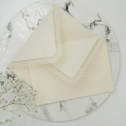 1PC Vintage Western Envelopes Kawaii Hollow Lace Letter Pads Bag Wedding Party Invitation Cards Cover Envelopes for Letter Pads