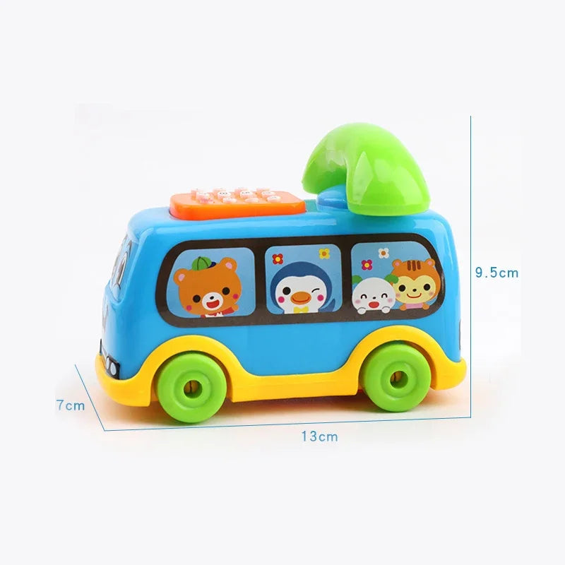 Baby Cartoon Music Car Children's Singing Phone Car Toy Educational Early Education Machine Toy Christmas Gift Random color