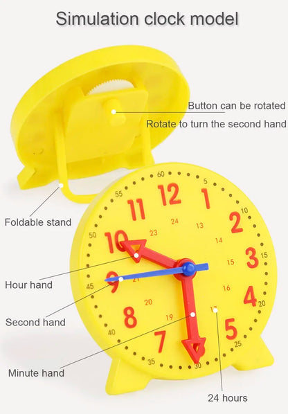Children Interesting Clock Educational Toys Hour Minute Second Cognition Matching Puzzle Toys Kids Early Preschool Teaching Aids