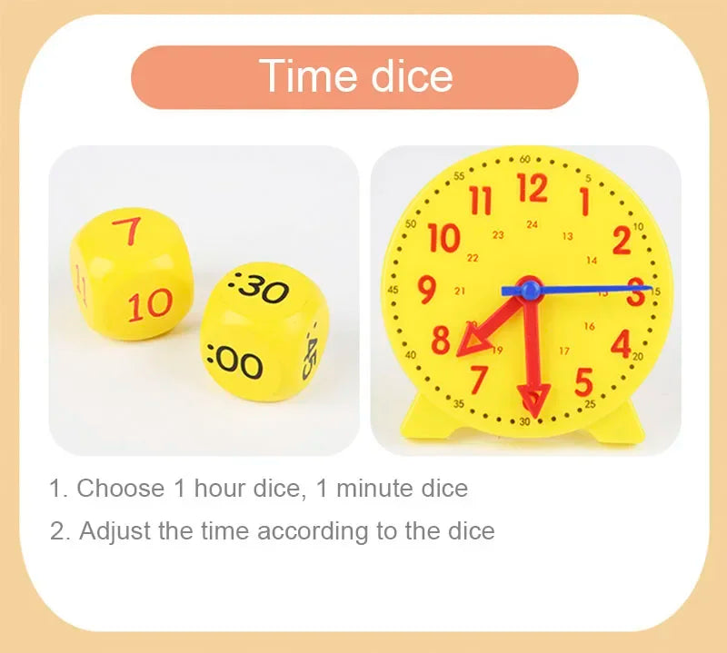 Children Interesting Clock Educational Toys Hour Minute Second Cognition Matching Puzzle Toys Kids Early Preschool Teaching Aids