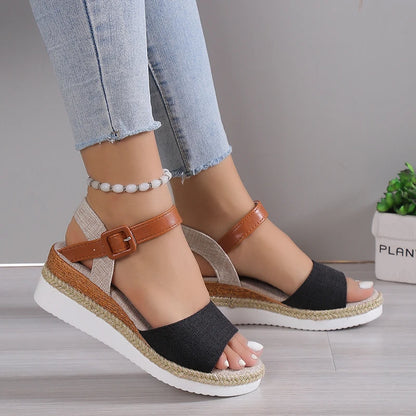 Summer Shoes Sandals Women Soft Sandals Ladies Slip On Sandals For Women Wedge Ladies Shoes Plus Size Footwear Slipper Female