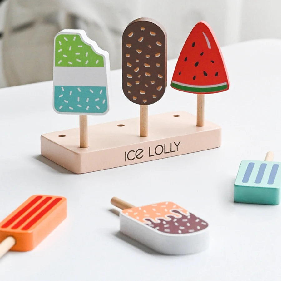 Children Play House Ice Cream Toys For Girls Boys Cutting Fruit Kitchen DIY Pretend Play Educational Toy