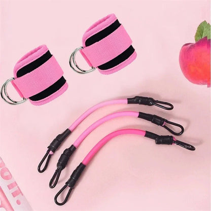 Ankle Straps Resistance Bands Set Fitness Workout Exercise Equipments Ankle Weights Yoga Elastic Fitness Band For Gym Man Woman