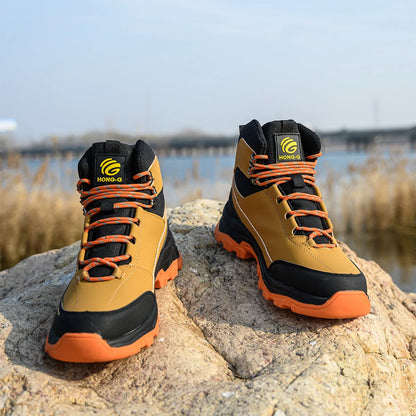 Indestructible Work Boots MEN'S AND WOMEN'S Style Waterproof Work Sports Shoes Steel Toe Boots Anti-puncture Protective Shoes