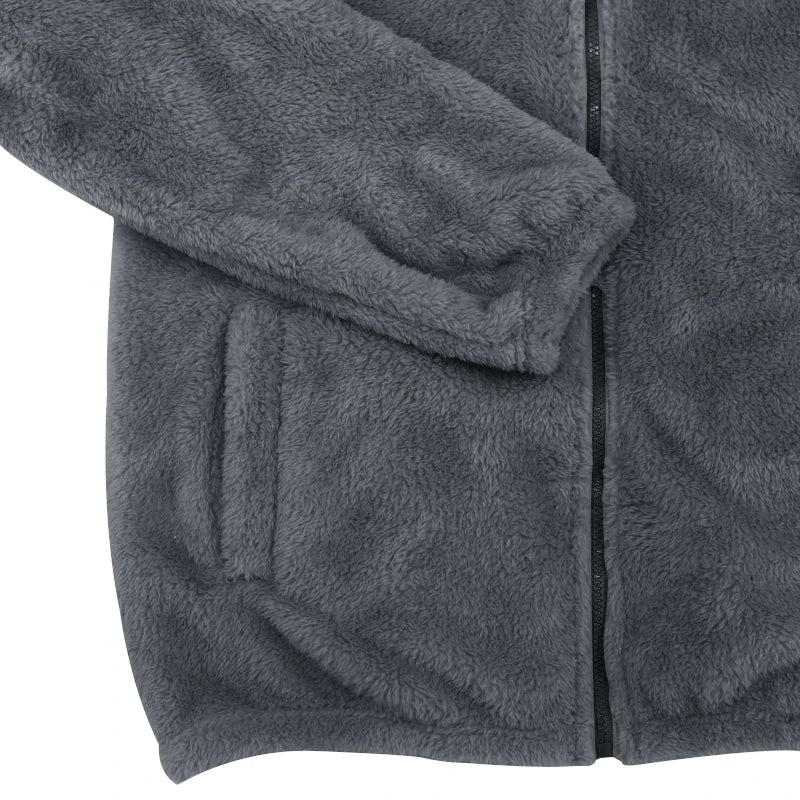2024 American Style Heavy Coat Men's Winter Jacket Double-sided Fleece Warm Windbreaker Casual Sports Hooded Coat Bomber Jacket
