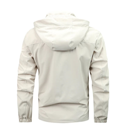 Men's Jacket 2024 Spring and Autumn Solid Colour Mountain System Outdoor Mountaineering Work Coat Men's Waterproof Stormcoat