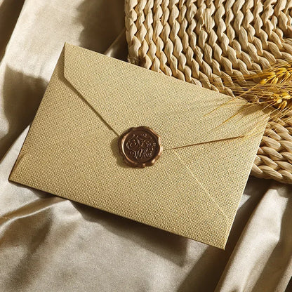 10pcs Window Envelopes for Letters DIY Handmade Gift Packaging Bag Wedding Party Invitation Card Cover Linen Texture Envelopes