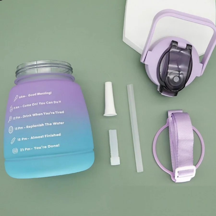 1 pc Cup, Sports Kettle, Straw Cup, Matte Pot Cup