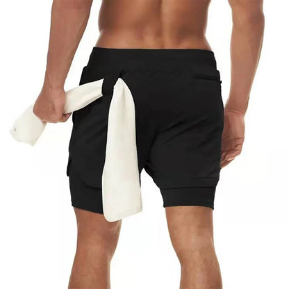 Men's Gym Performance Shorts 2 In 1 Running Quick-Drying Jogging Short Pants Workout Sportswear Yoga Basketball Shorts