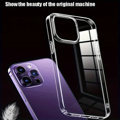 Ultra Thin Clear Acrylic Phone Case For iPhone 17 16 15 14 Plus 13 12 11 Pro Max Phone Back Cover Transparent Shockproof Cover