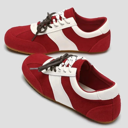 Tennis Lace-Up Hike Shoes Sneakers Cross-tied Comfort Casual Flats Shoes Woman High Quality Sport Shoes Female Sneakers