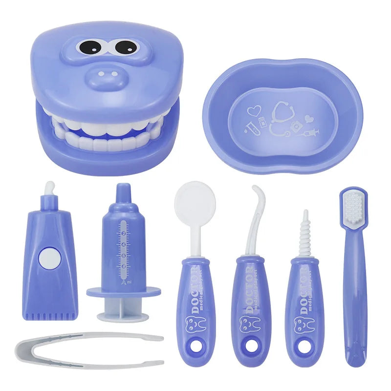 Children Dentist Pretend Play Toys Simulation Dentist Tools Hygienic Habits Cultivation Role Play Game Educational Toys For Kids