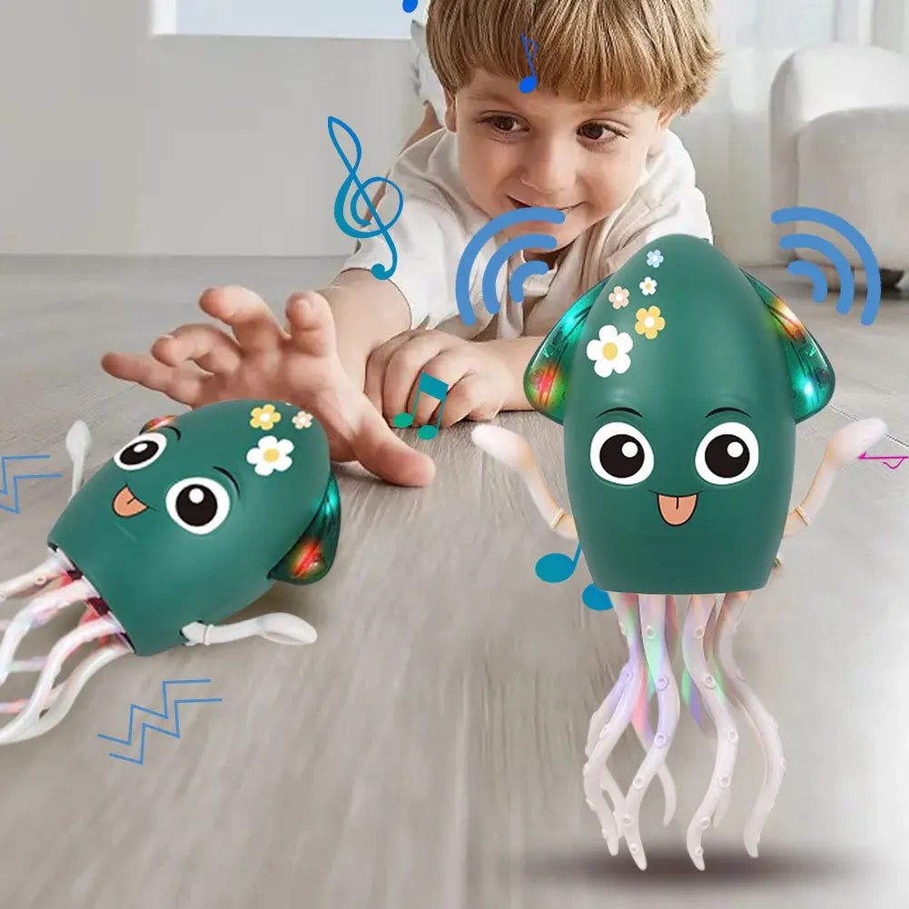 Interactive Moving Toys with Music & Light Electronic Light Up Music Toys Education Toddler Octopus Toy Children Development Toy
