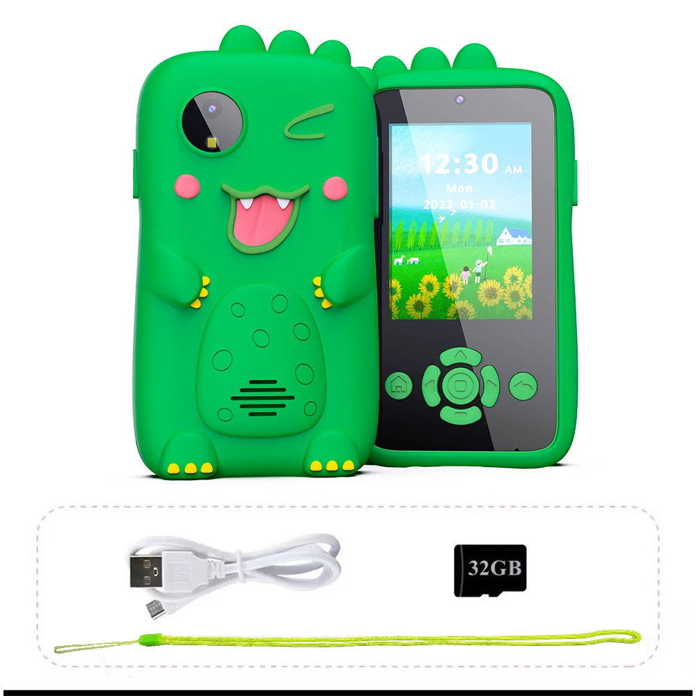 Children Phone Toys Camera Mp3 Music Player Puzzle Games Tooddler Educational Leaning Toys Kids for Girls Boys Birthday Gifts