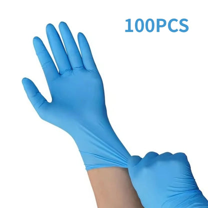 Disposable Blue Nitrile Gloves for Kitchen Cleaning Dishwashing Hairdressing Manicure Waterproof Household Tools Latex Free