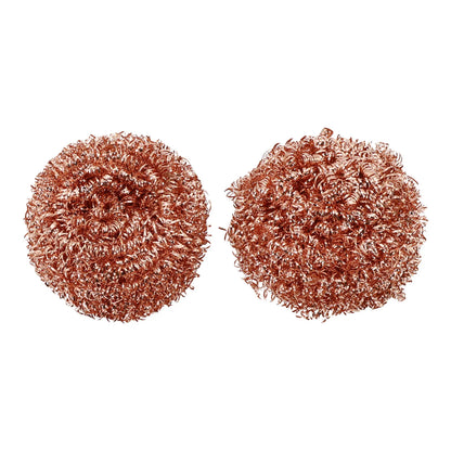 Kitchen Cleaning Tools 3x Copper Metal Wire Sponge Ball Iron Tip Nozzle Cleaner Slag Remover Tool Cooper Coated Scourers
