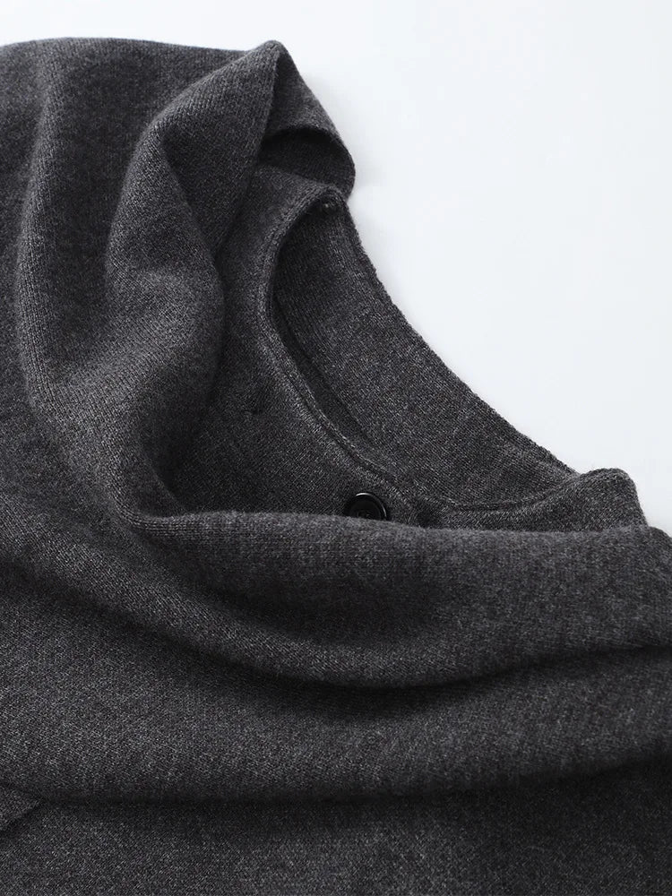 Knitted Short Coat Jacket Shawl Fashion Loose Casual Sleeved Coat Autumn Lady Cape Scarf Collar Outwear Pullover Sweater