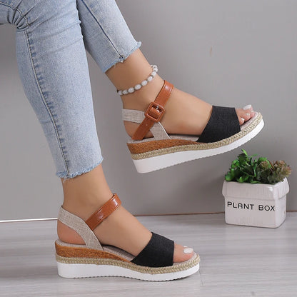 Summer Shoes Sandals Women Soft Sandals Ladies Slip On Sandals For Women Wedge Ladies Shoes Plus Size Footwear Slipper Female