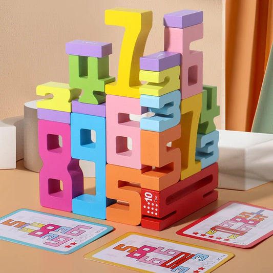 Digital Building Blocks Children's Educational Toys Baby Early Education Big Particle Color Building Blocks Holiday Gifts