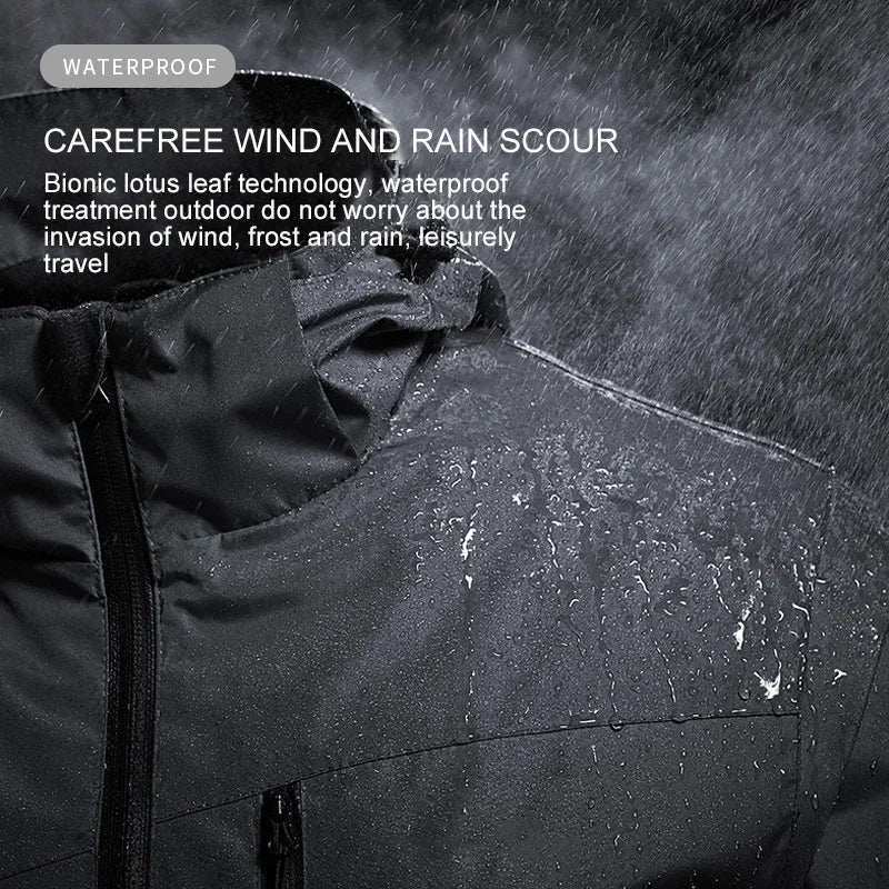 Men Women Jacket Waterproof Outdoor Windbreaker Thin Hoodie Hiking Sport Couples Style Coat 7XL Windproof Coat Large Size Parkas