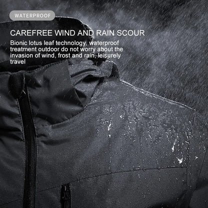 Men Women Jacket Waterproof Outdoor Windbreaker Thin Hoodie Hiking Sport Couples Style Coat 7XL Windproof Coat Large Size Parkas