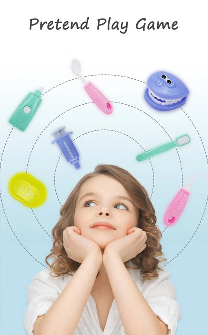 Children Dentist Pretend Play Toys Simulation Dentist Tools Hygienic Habits Cultivation Role Play Game Educational Toys For Kids
