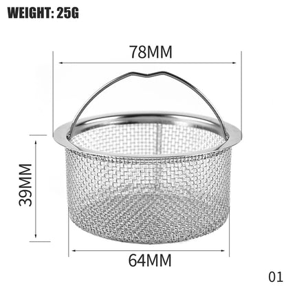 Hair Catcher Stopper Stainless Steel Bathtub Shower Drain Hole Filter Trap Metal Wire Sink Strainer Kitchen Bathroom Accessories