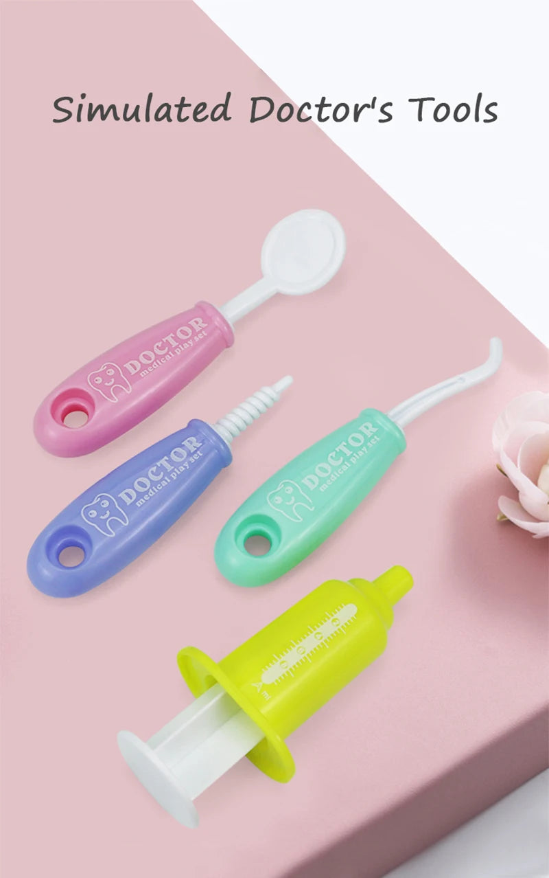 Children Dentist Pretend Play Toys Simulation Dentist Tools Hygienic Habits Cultivation Role Play Game Educational Toys For Kids