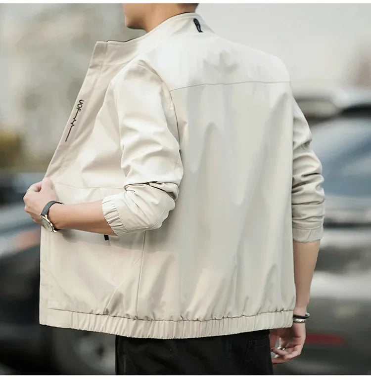 Men's Coat 2025 Spring Autumn Mens Jackets Hip Hop Street Thin Coat Sports Black Loose Windbreaker Men Clothing Men's Coat
