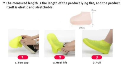 1 Pair Rubber Rain Boot Overshoes For Outdoor Use, Silicone Waterproof Shoe Covers, Rainy Day Shoe Cover, Reusable Non-Slip Rain