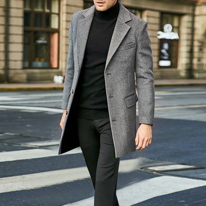 Men's Long Sleeve Plus Size Winter Coat Lapel Collar Padded Leather Jacket Vintage Thicken Coat Sheepskin Jacket Mens Topcoat